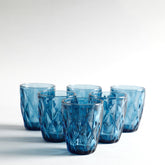 Gianna Dark Blue Drinking Glass Set Of 6